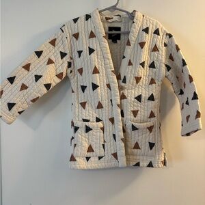 art class Cream Jacket with Black and Brown Triangles